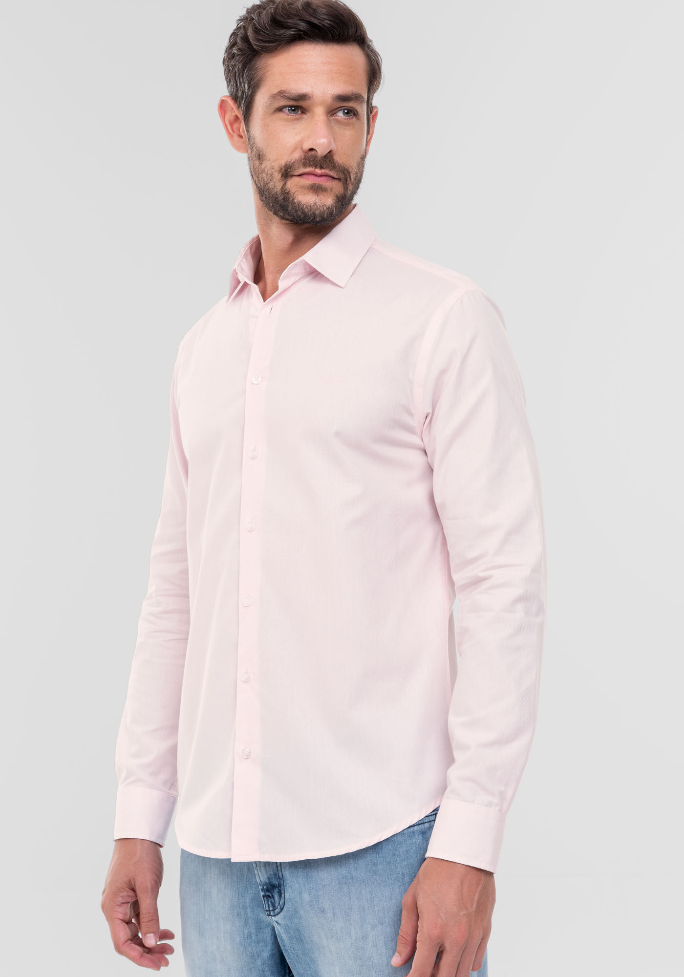 Camisa rosa outlet slim fit