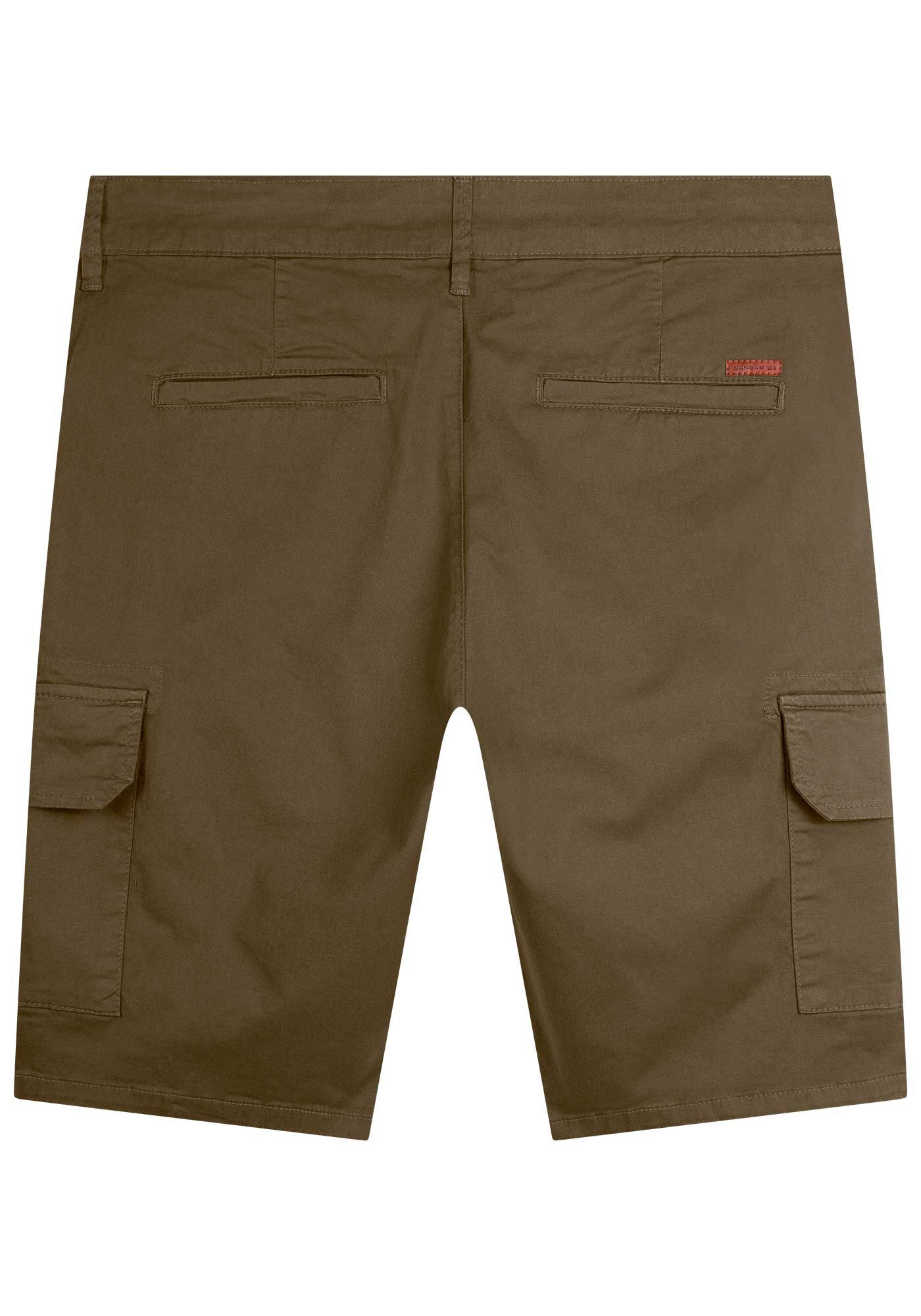 Bermuda Sarja Masculina Reta Chino Cargo, VERDE GUS, large.
