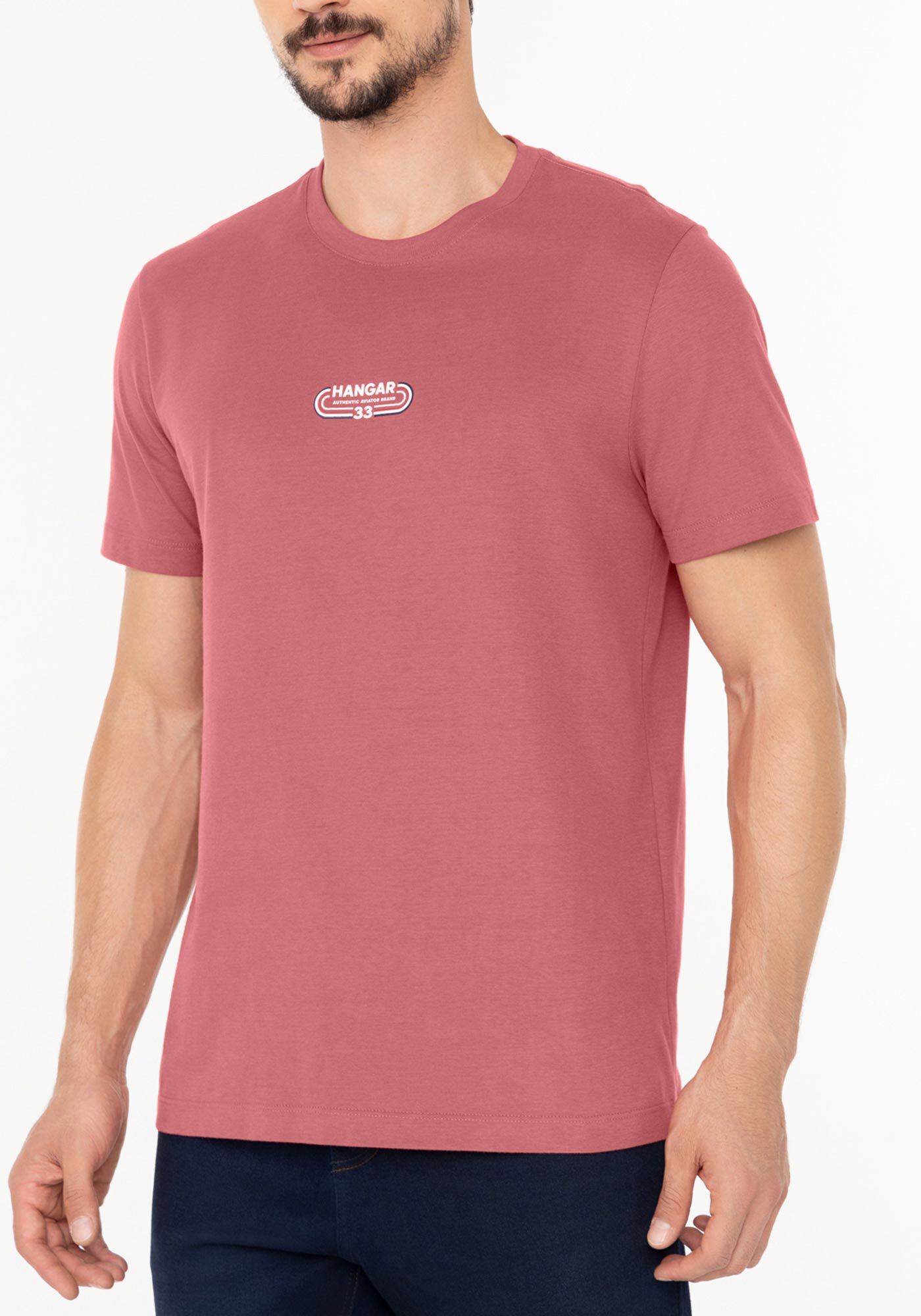 Camiseta Com Estampa Localizada Em Meia Malha Peletizada, ROSA ASTRO, large.