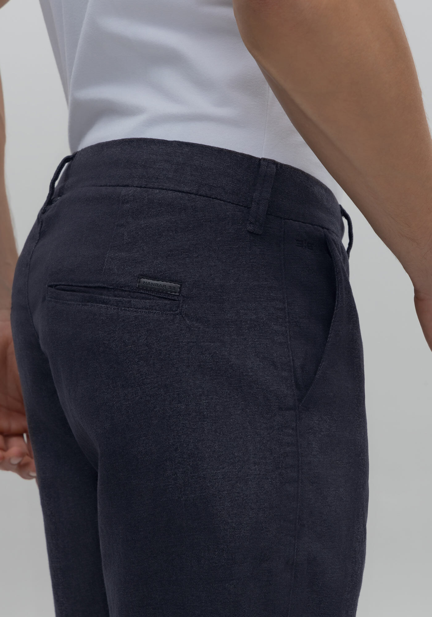 shorts reto em sarja masculino com elastano, MARINHO IMPERIO, large.