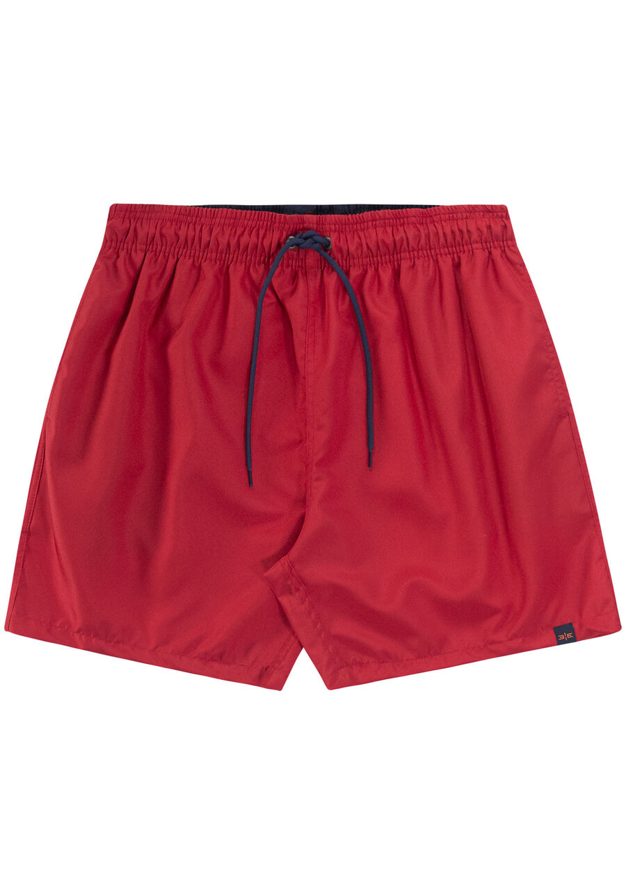 Shorts Masculino em Tecido Plano com Cadarço, VERMELHO SKETCH. Shorts Masculino em Tecido Plano com Cadarço, VERMELHO SKETCH, large.