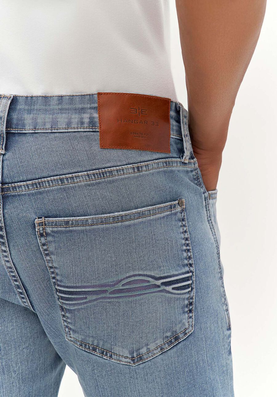 Calça Jeans Masculina Slim Marmorizada, JEANS. Calça Jeans Masculina Slim Marmorizada, JEANS, large.