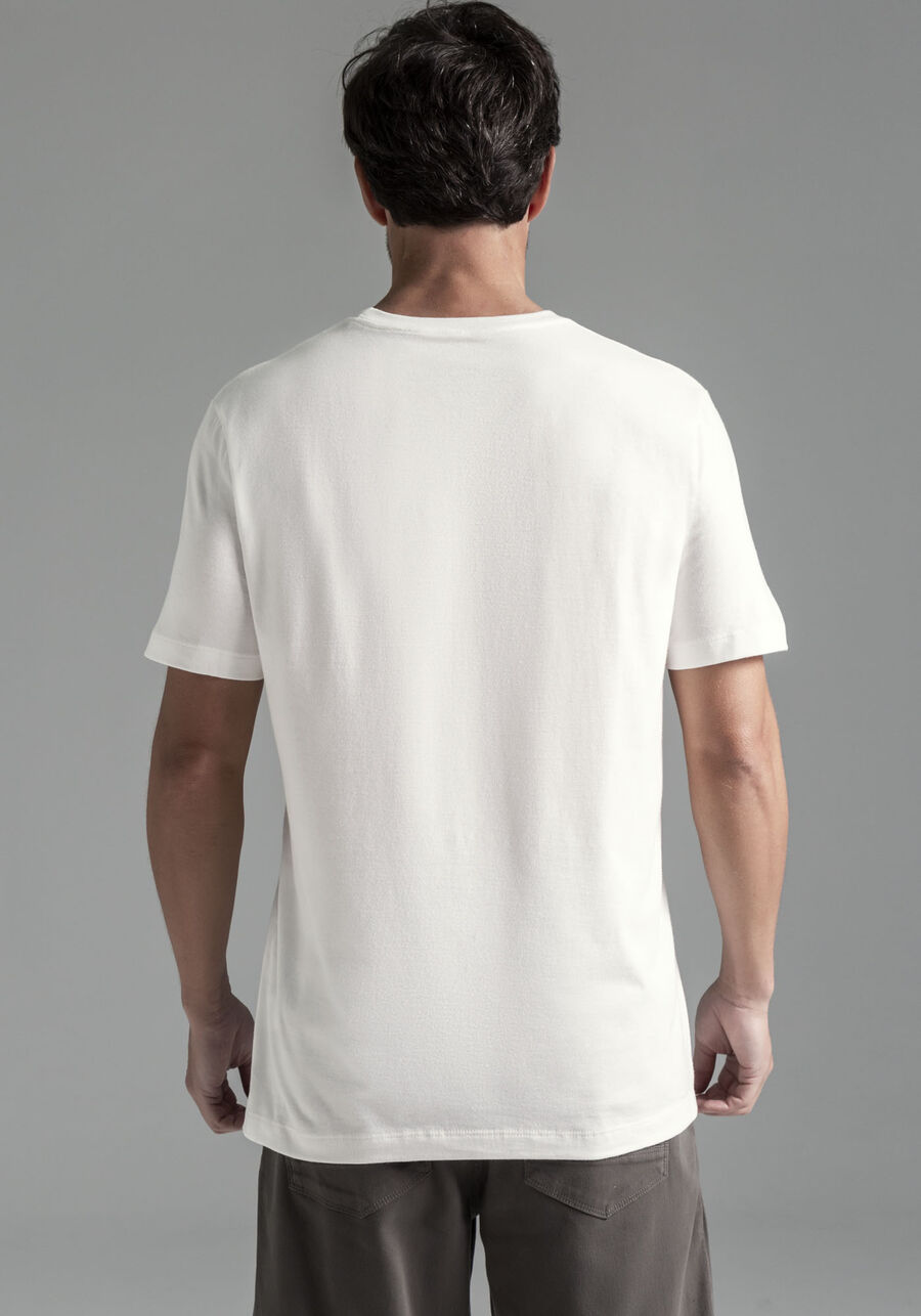 Camiseta Masculina em Malha Especial Santos Dumont, BRANCO OFF WHITE, large.