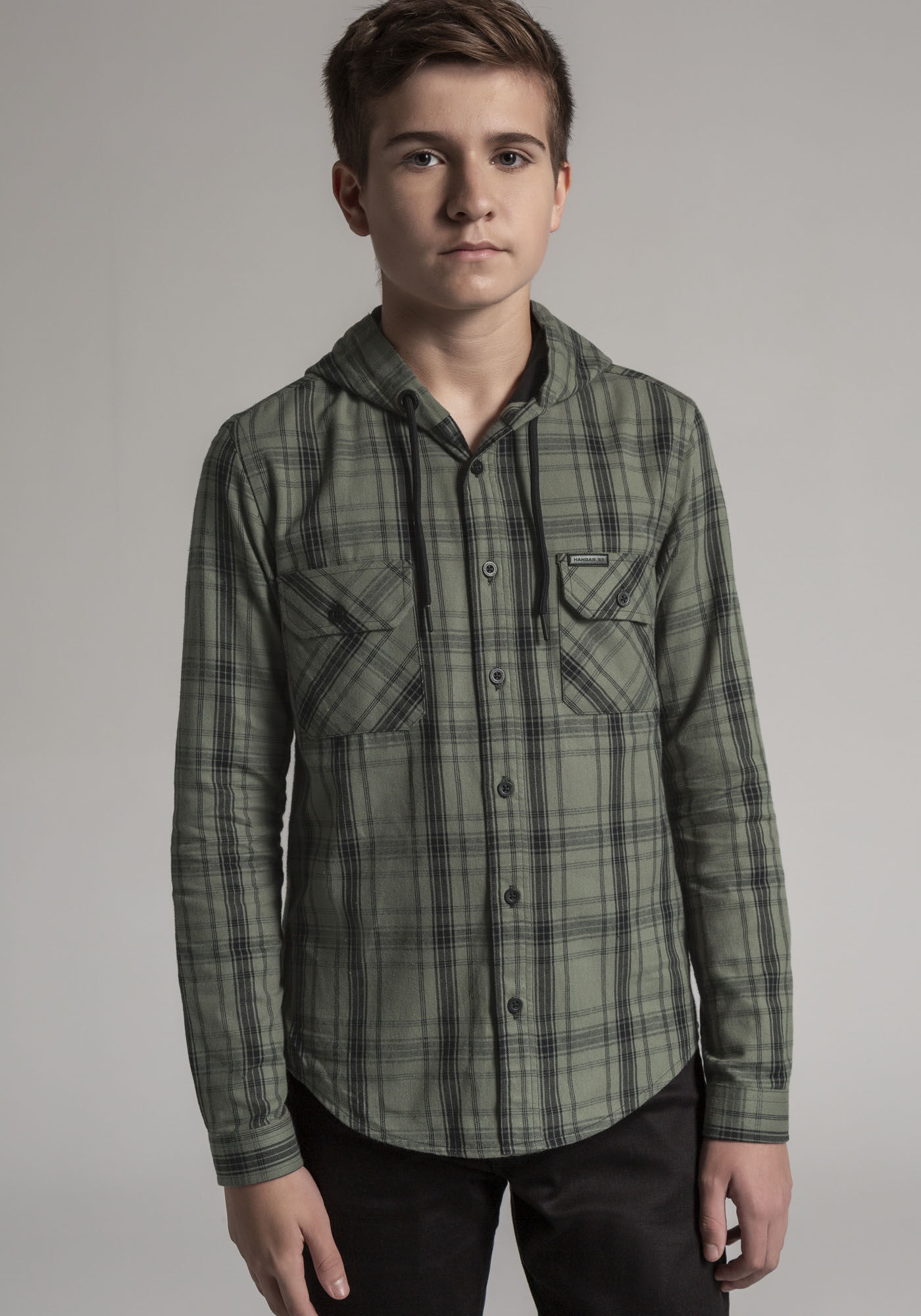 camisa juvenil comfort xadrez, VERDE REIGN, large.