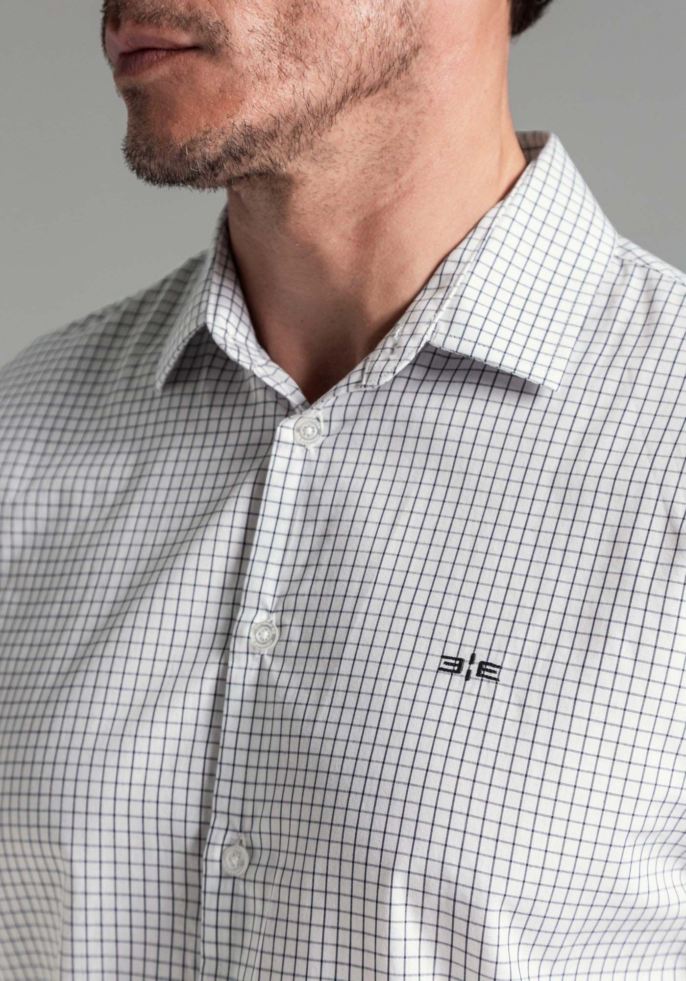 Camisa Masculina Slim Fit em Fio Eg&iacute;pcio, BRANCO, large.