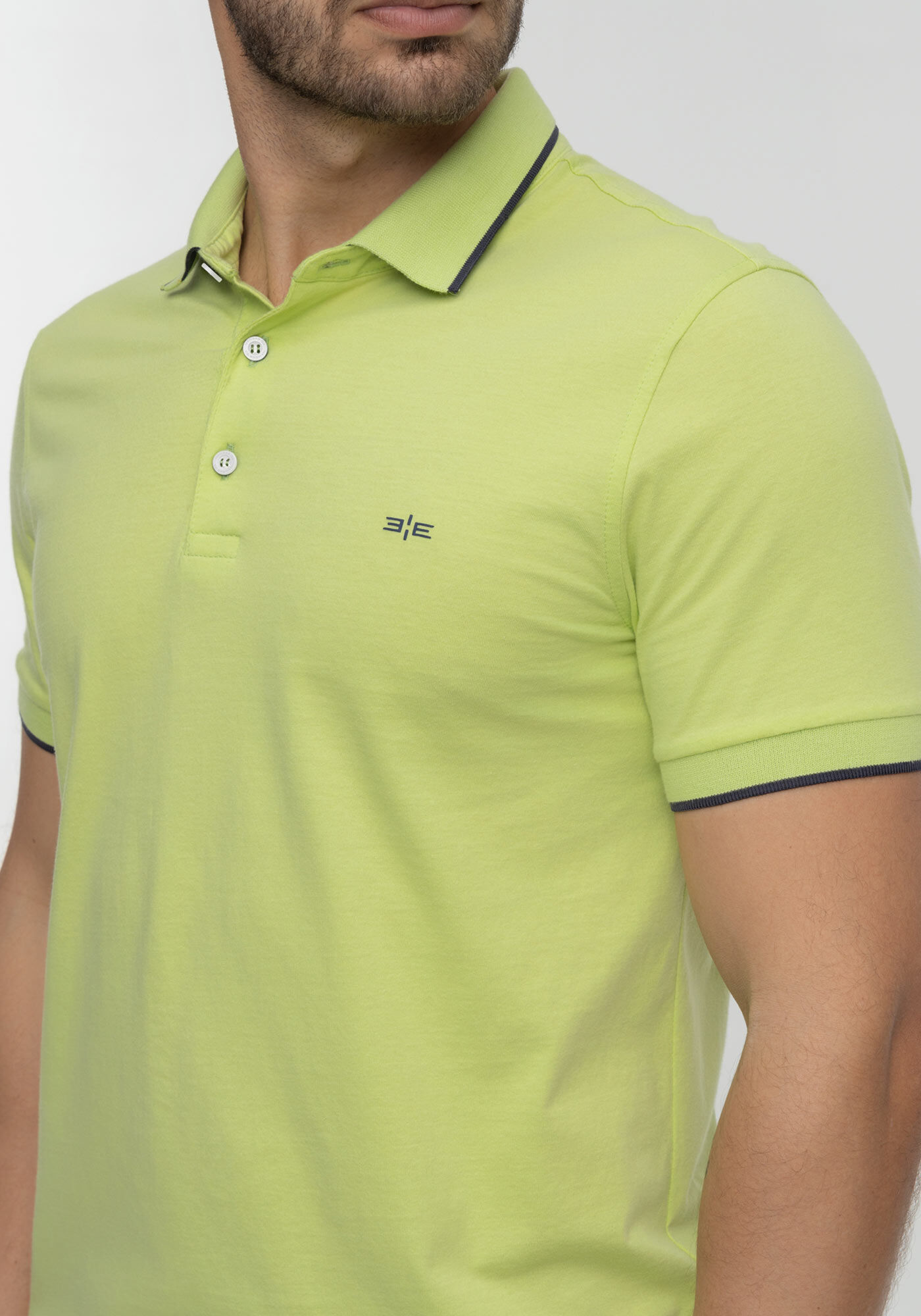 Camisa Polo Com Bot&otilde;es Em Malha De Algod&atilde;o Respons&aacute;vel, VERDE NAMIBIA, large.