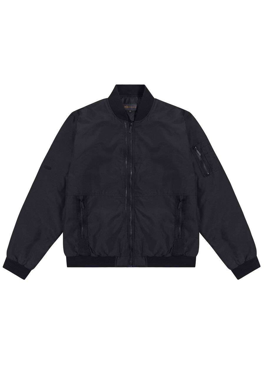 Jaqueta Bomber Masculina com Bolso Zíper, MARINHO ACTION. Jaqueta Bomber Masculina com Bolso Zíper, MARINHO ACTION, large.
