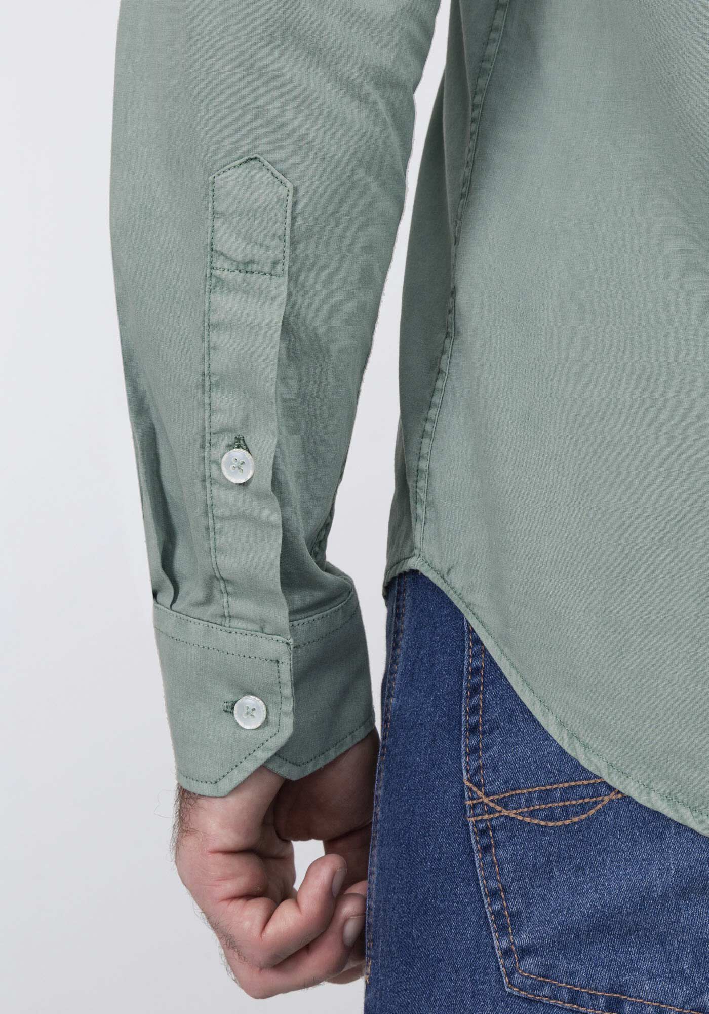 Camisa Masculina Slim Fit Tal Pai Tal Filho, VERDE MINERAL, large.