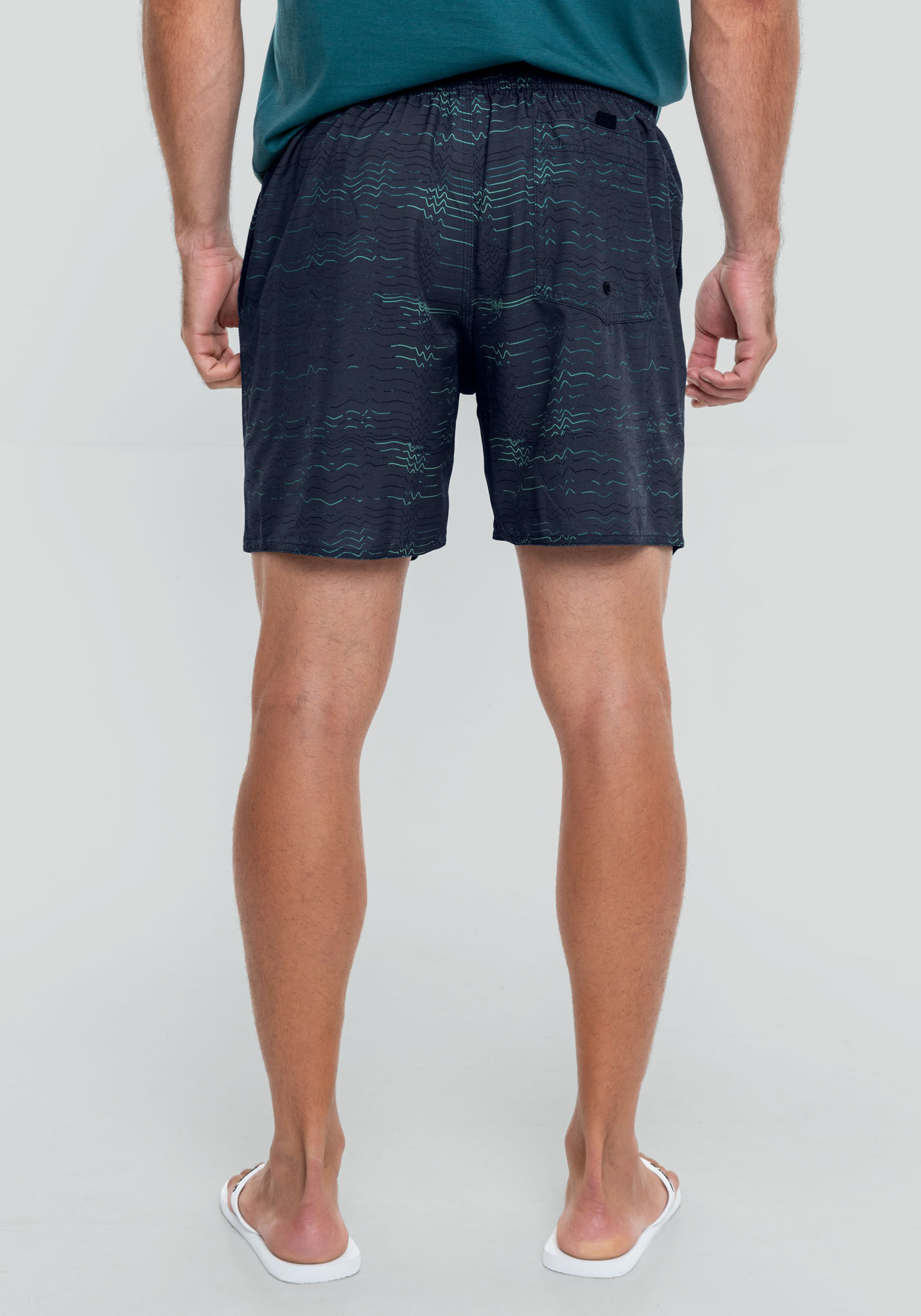 Shorts Masculino em Tecido Plano Estampado, MARINHO IMPERIO, large.