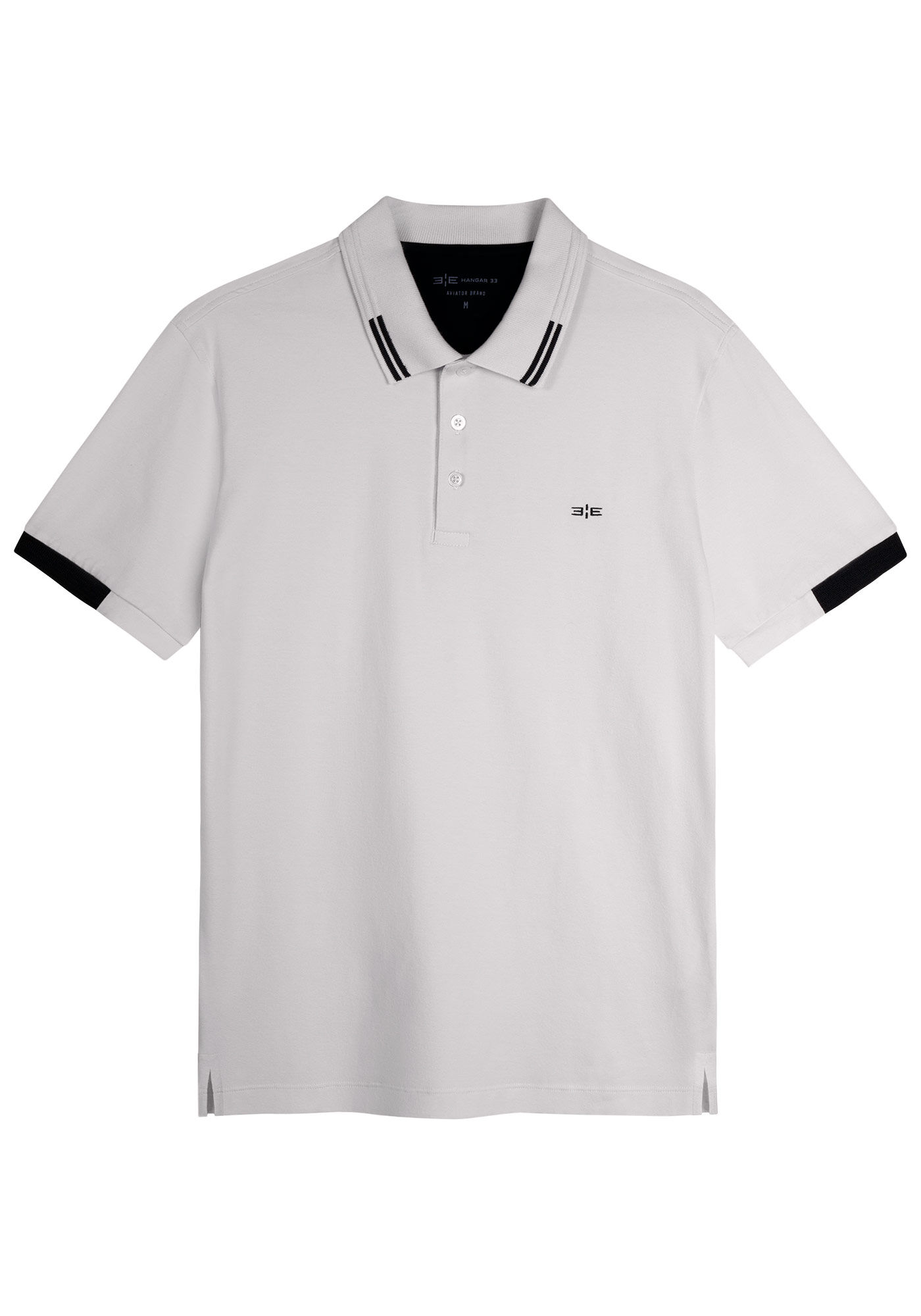 Camisa Polo Masculina em Malha Cotton, BRANCO, large.