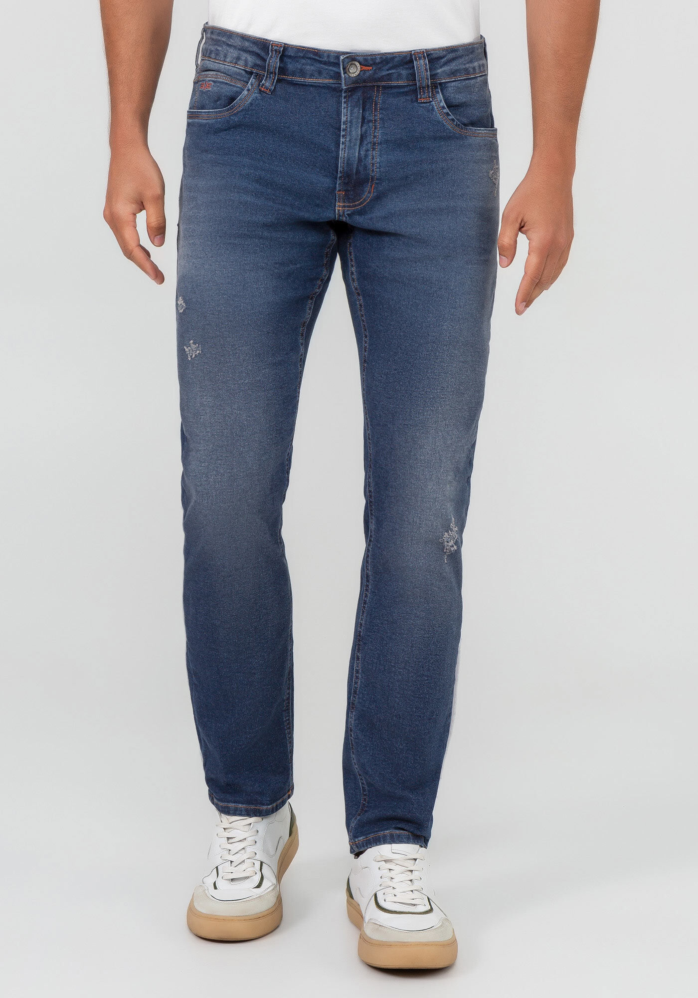 Calça slim best sale destroyed masculina