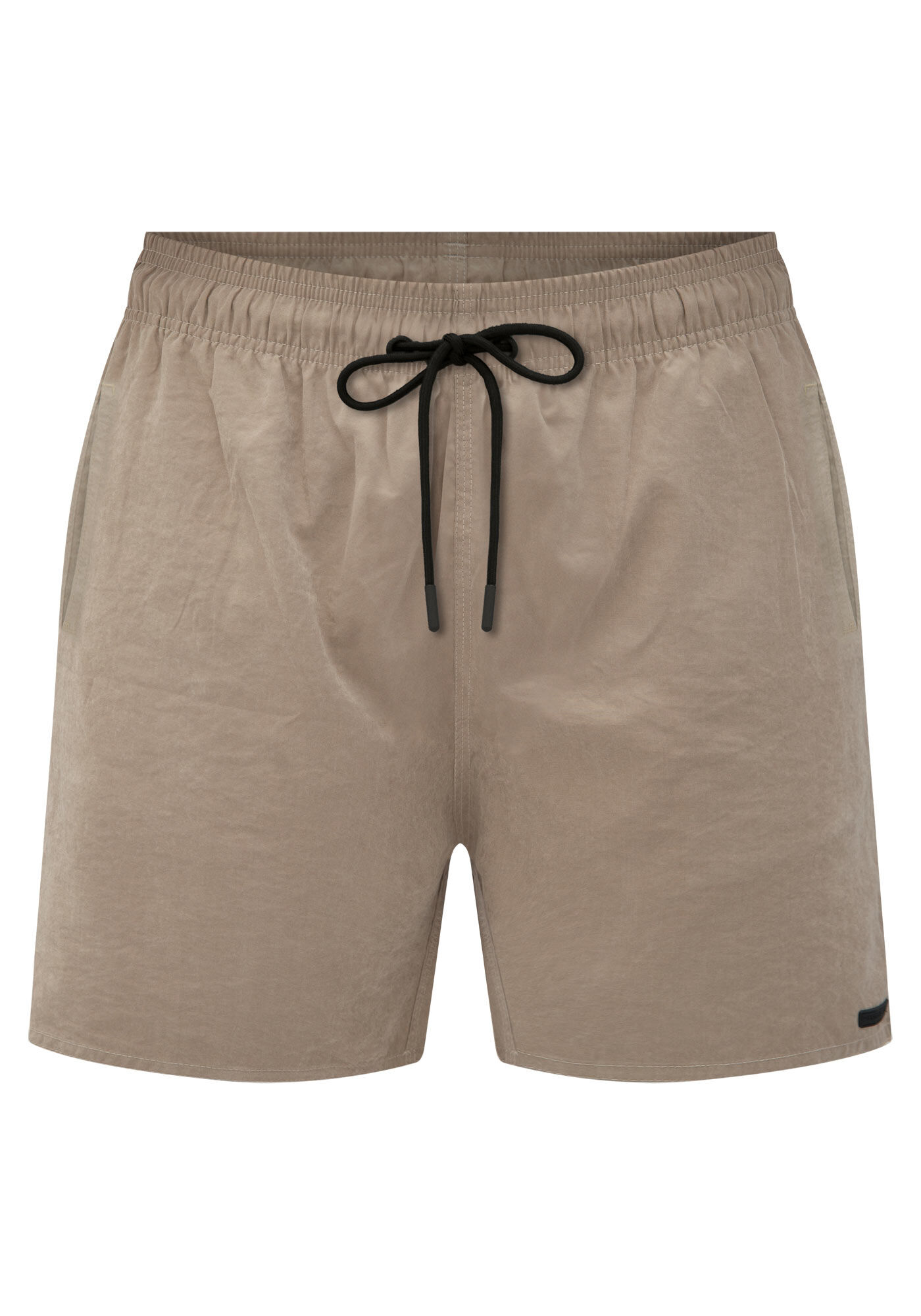 Shorts Com C&oacute;s El&aacute;stico E Bolsos, BEGE FUSION, large.