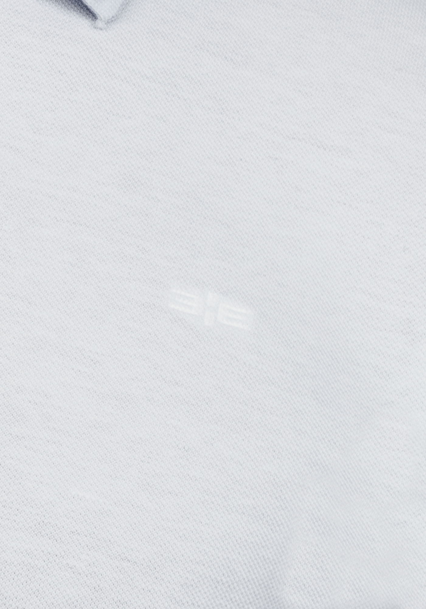 Camisa Polo Neutra em Malha com Retil&iacute;nea, BRANCO, large.