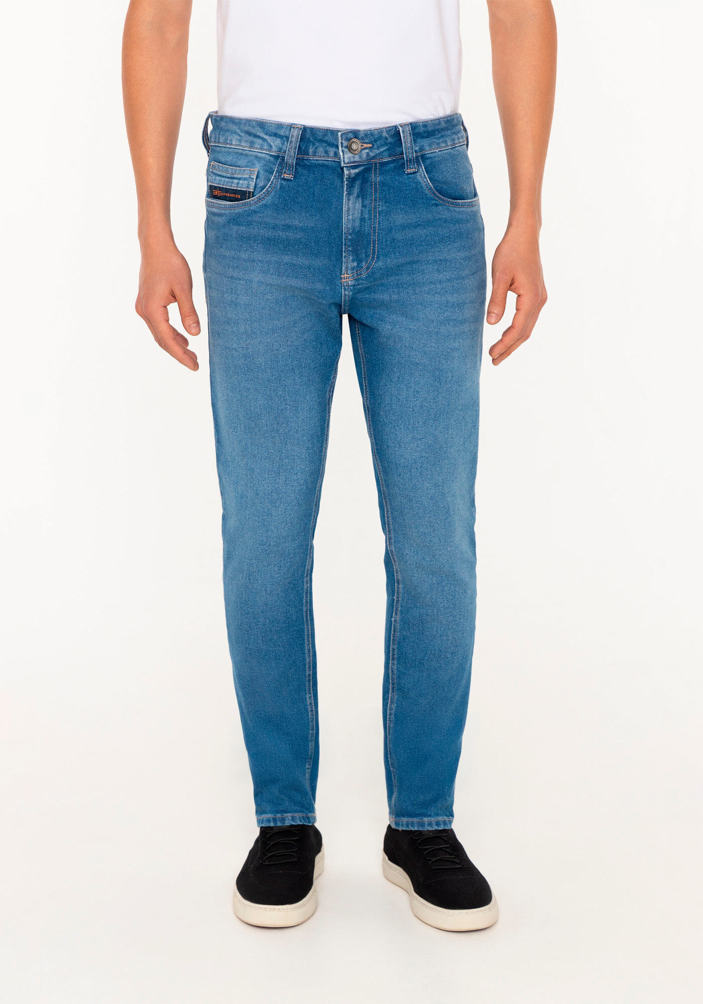 Cal&ccedil;a Jeans Masculina Skinny Turboh&eacute;lice Com Bolsos, JEANS, large.