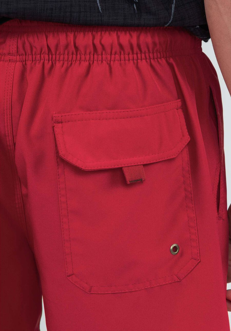 Shorts Masculino em Tecido Plano com Cadarço, VERMELHO SKETCH. Shorts Masculino em Tecido Plano com Cadarço, VERMELHO SKETCH, large.