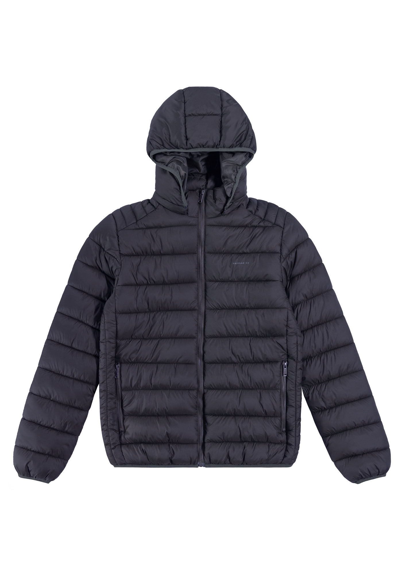 Jaqueta Puffer Em Nylon Com Z&iacute;per E Capuz Remov&iacute;vel, CINZA CYBER, large.