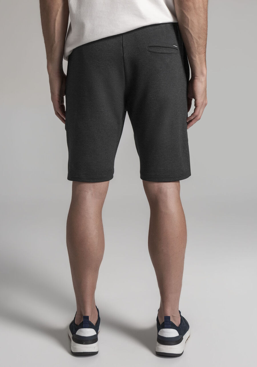 Bermuda Masculina em Moletom Denim, PRETO REATIVO. Bermuda Masculina em Moletom Denim, PRETO REATIVO, large.