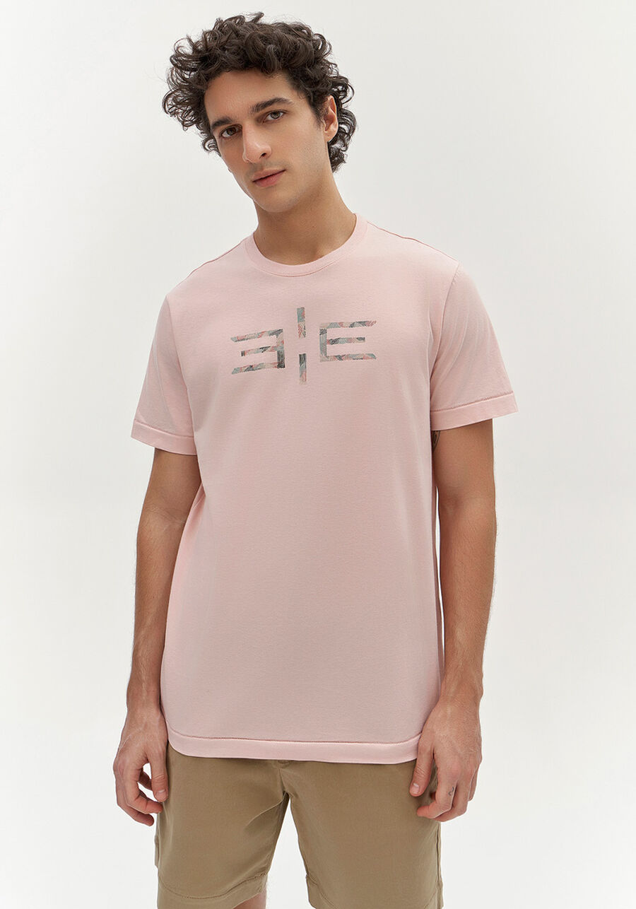 Camiseta Masculina em Malha Paletizada Estampada, ROSA PLANE. Camiseta Masculina em Malha Paletizada Estampada, ROSA PLANE, large.