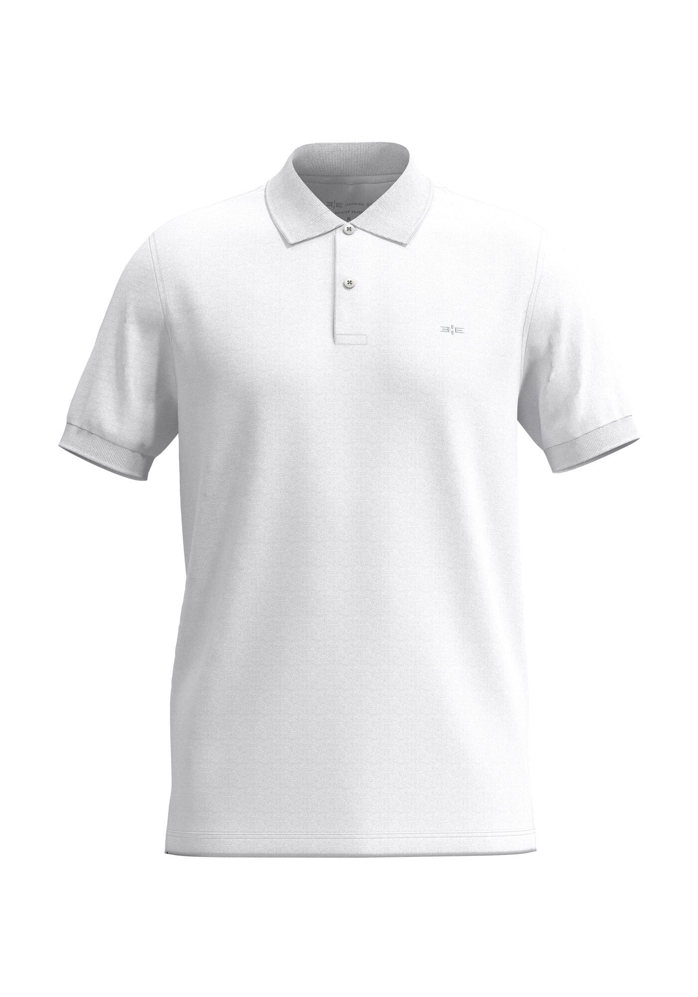 Camisa Polo Colors De Mangas Curtas Em Meia Malha De Algod&atilde;o, BRANCO, large.