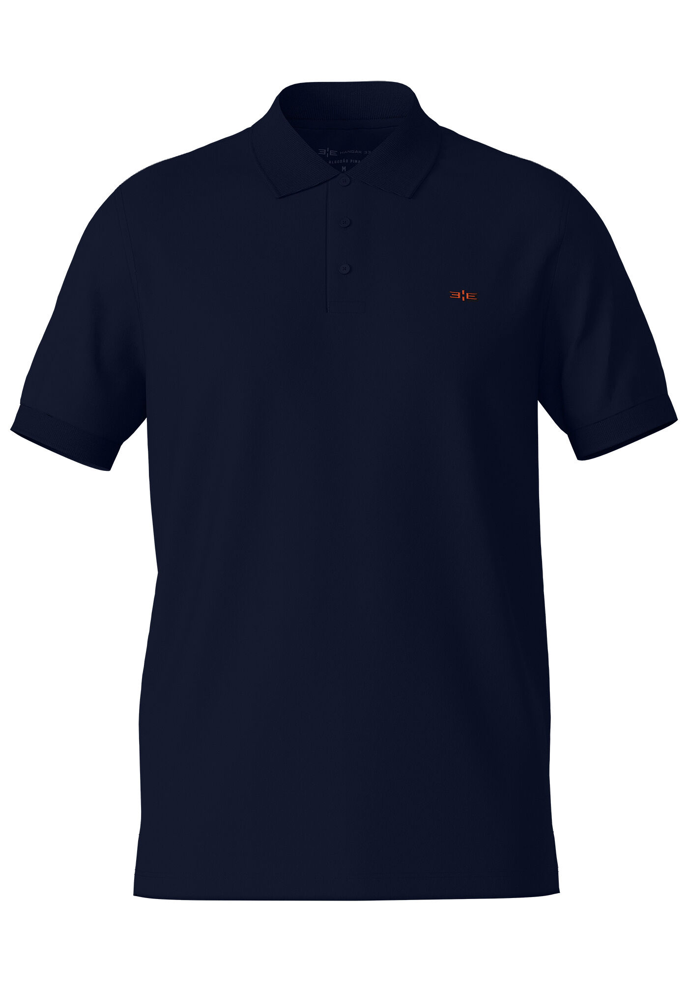 Camisa Polo De Mangas Curtas Em Algod&atilde;o Pima, MARINHO ACTION, large.