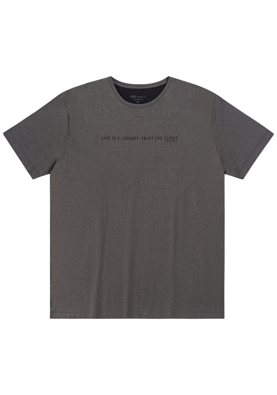 Camisa Masculina em Malha Estonada Big & Tall, CINZA NOTI. Camisa Masculina em Malha Estonada Big & Tall, CINZA NOTI, large.