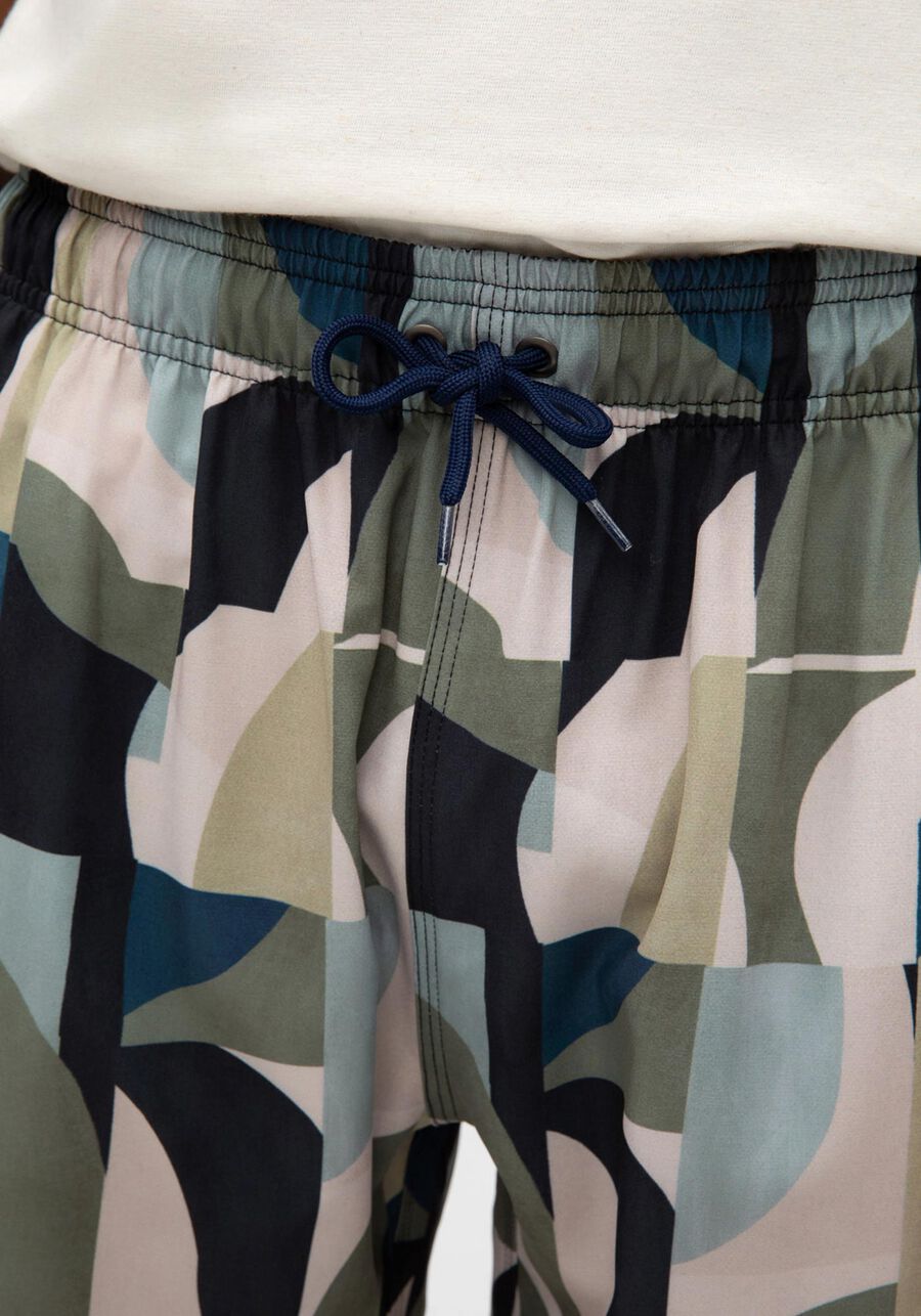 Shorts Masculino com Estampa Geométrica, MARINHO IMPERIO. Shorts Masculino com Estampa Geométrica, MARINHO IMPERIO, large.