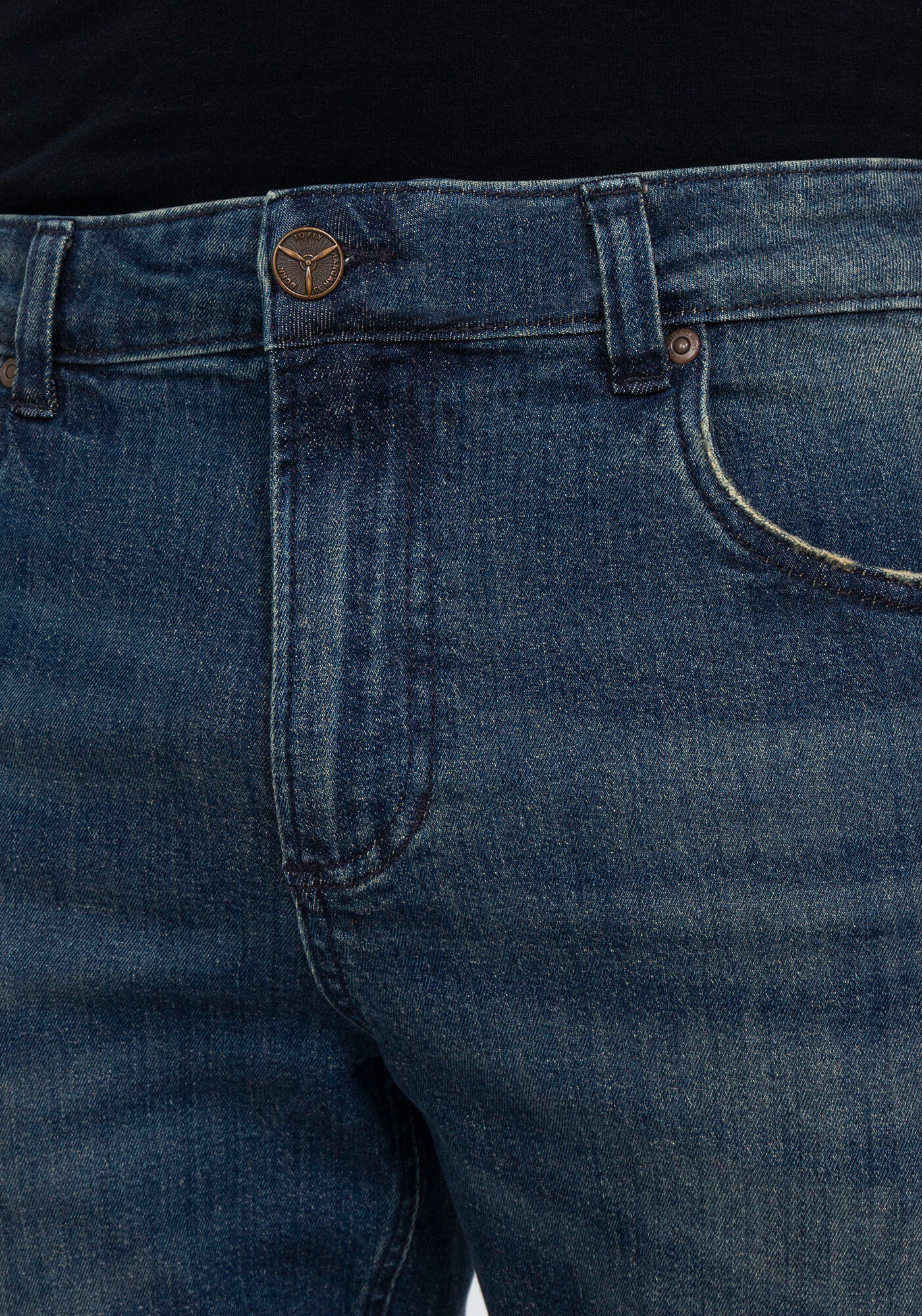 Bermuda Jeans com Elastano Reta, JEANS, large.