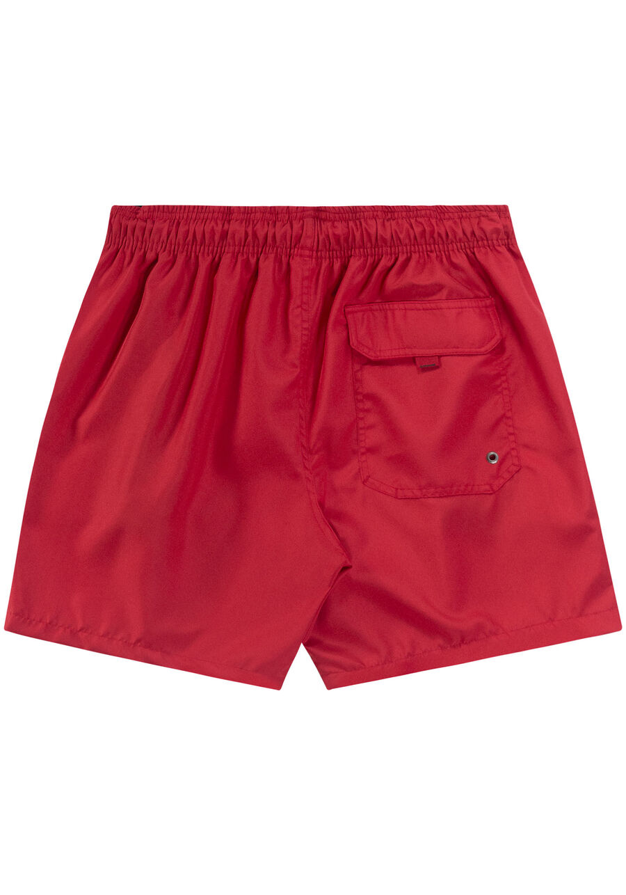 Shorts Masculino em Tecido Plano com Cadarço, VERMELHO SKETCH, large.