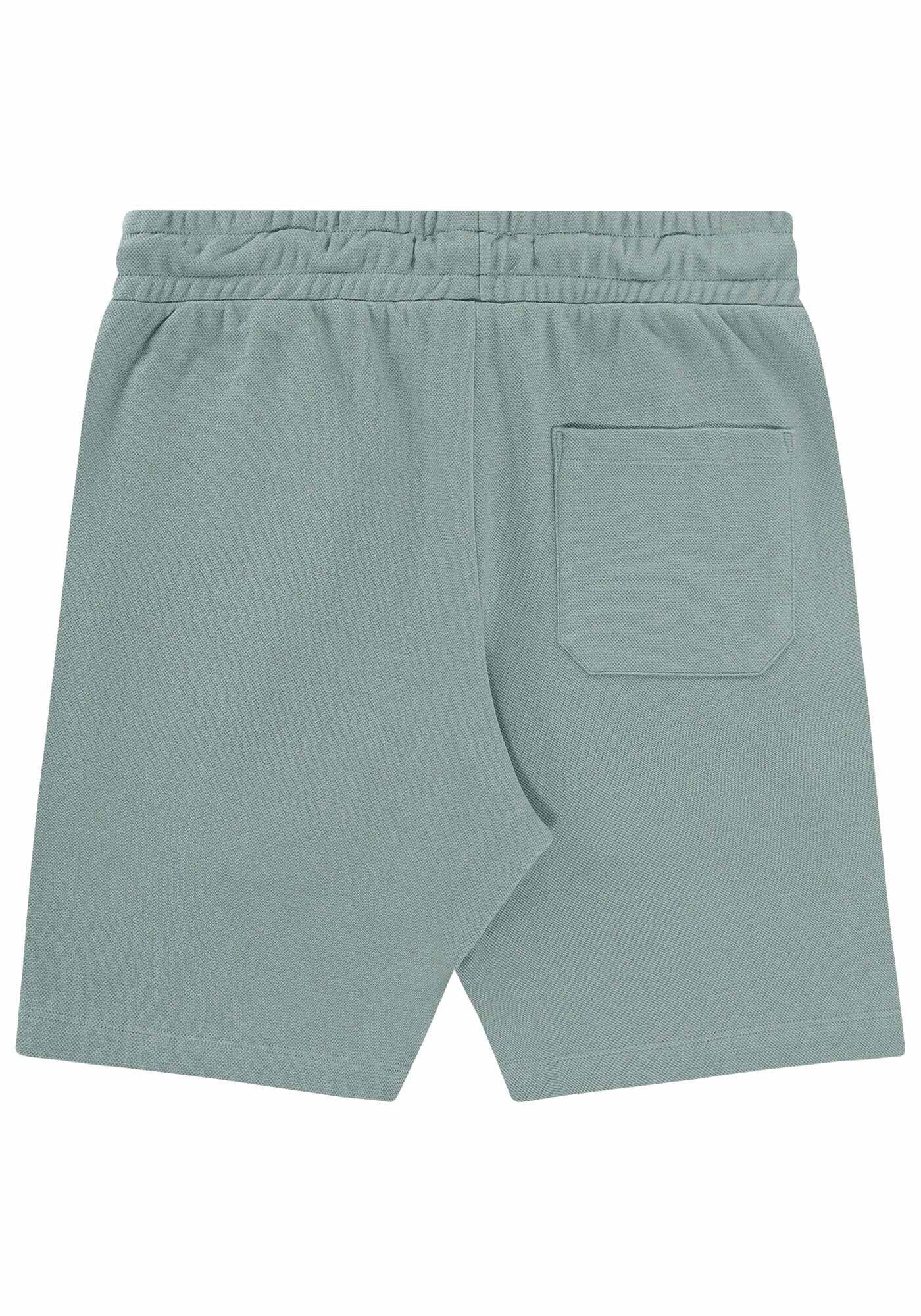 Bermuda Masculina em Moletom com Bolso Z&iacute;per, VERDE TEOS, large.