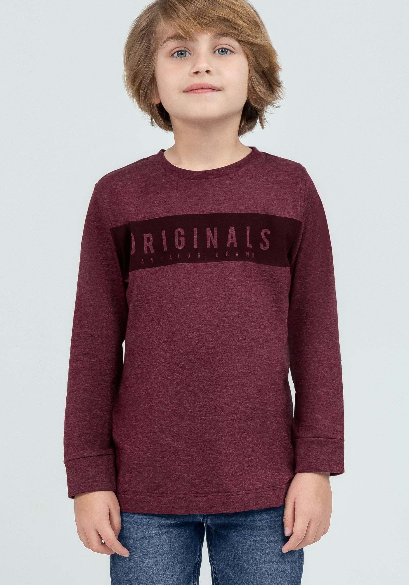 Camiseta Manga Longa Tal Pai Tal Filho Infantil, BORDO WITCH, large.