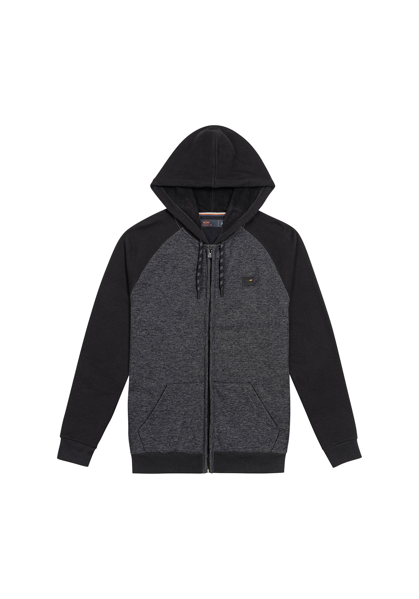 Jaqueta Bicolor Bolso e Capuz, GRAFITE, large.