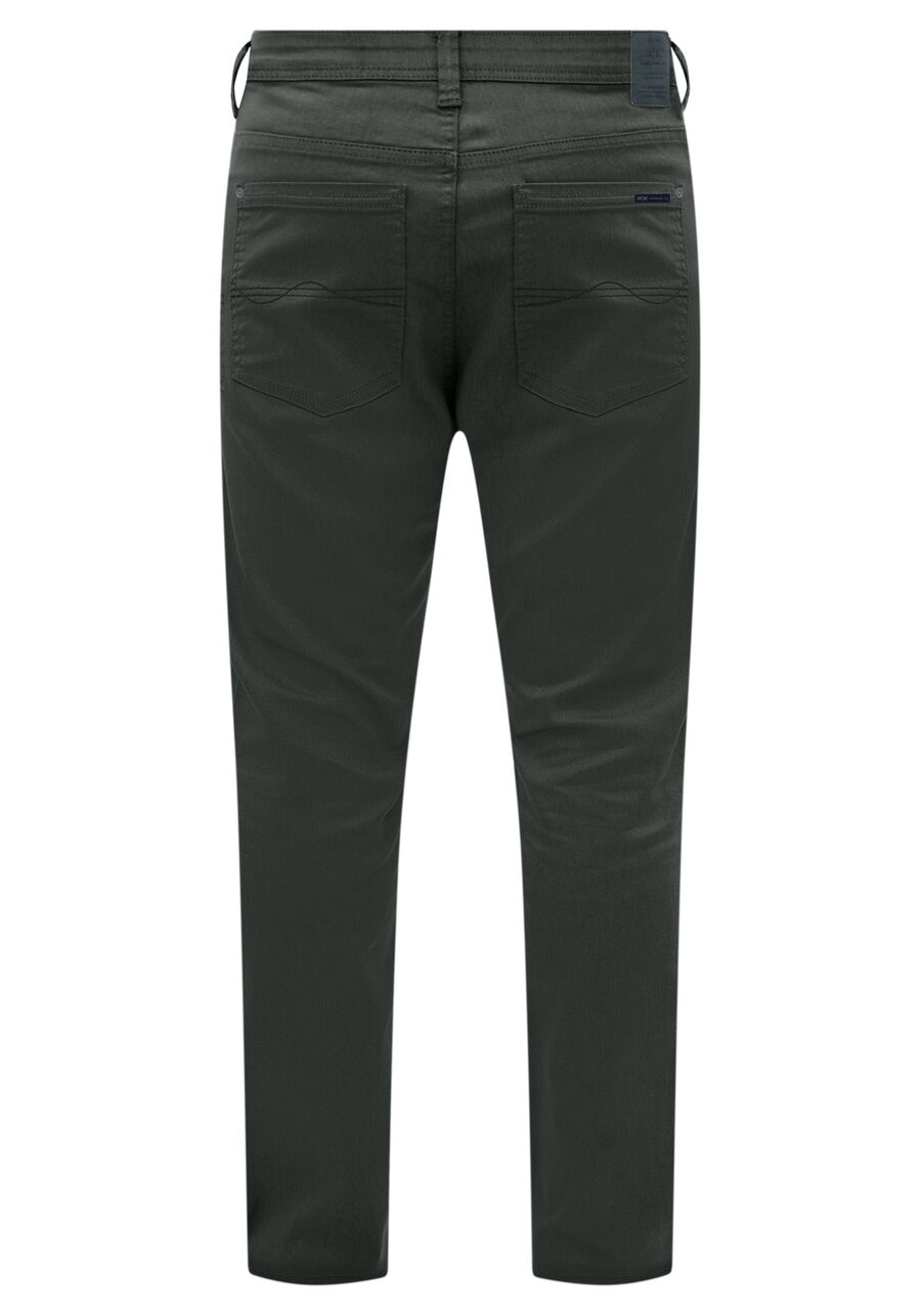 Calça Slim Turbofan Em Sarja Com Elastano, VERDE OLIVE TREE. Calça Slim Turbofan Em Sarja Com Elastano, VERDE OLIVE TREE, large.