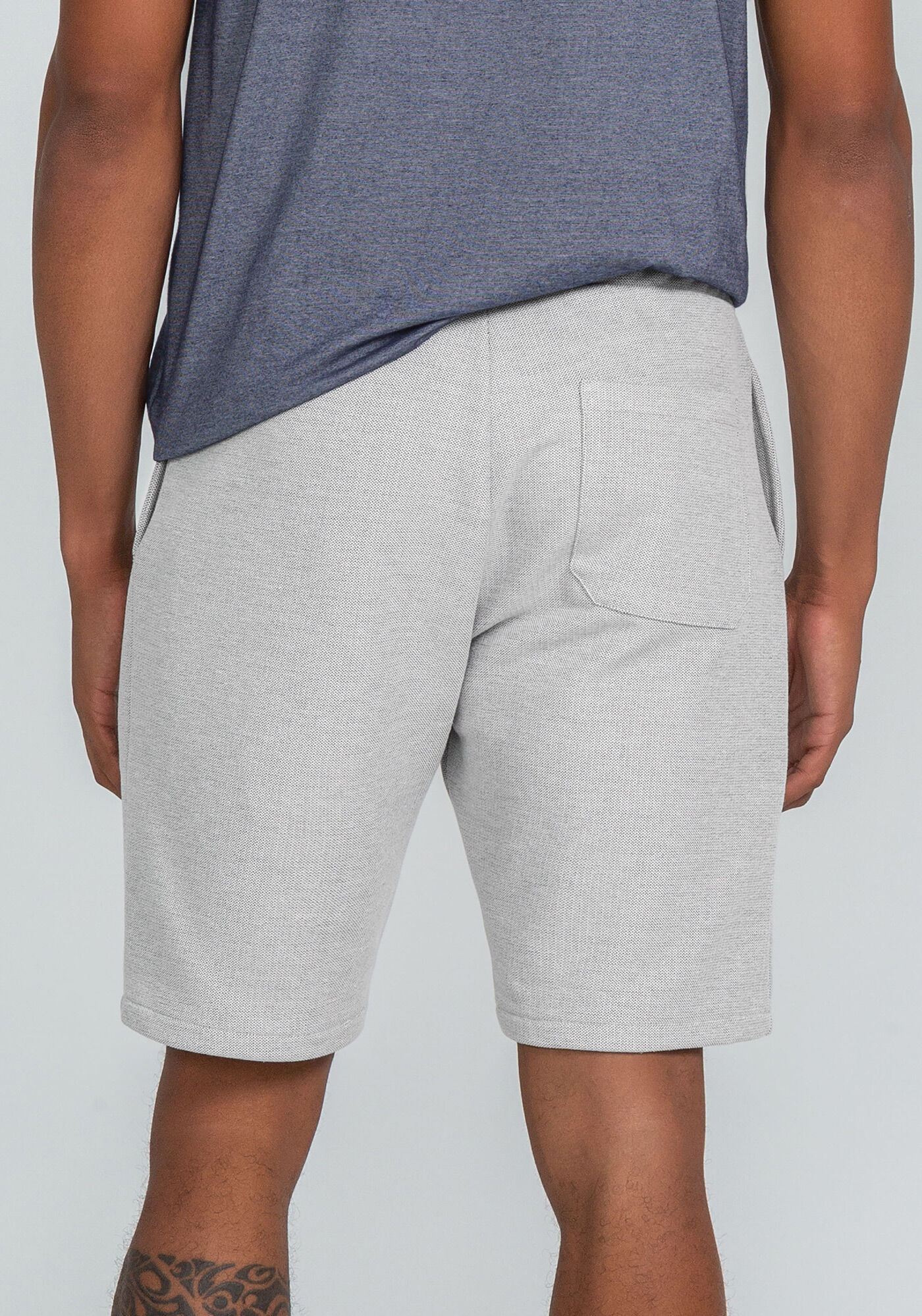 Bermuda em Moletom com Cadar&ccedil;o, MESCLA CLARO, large.