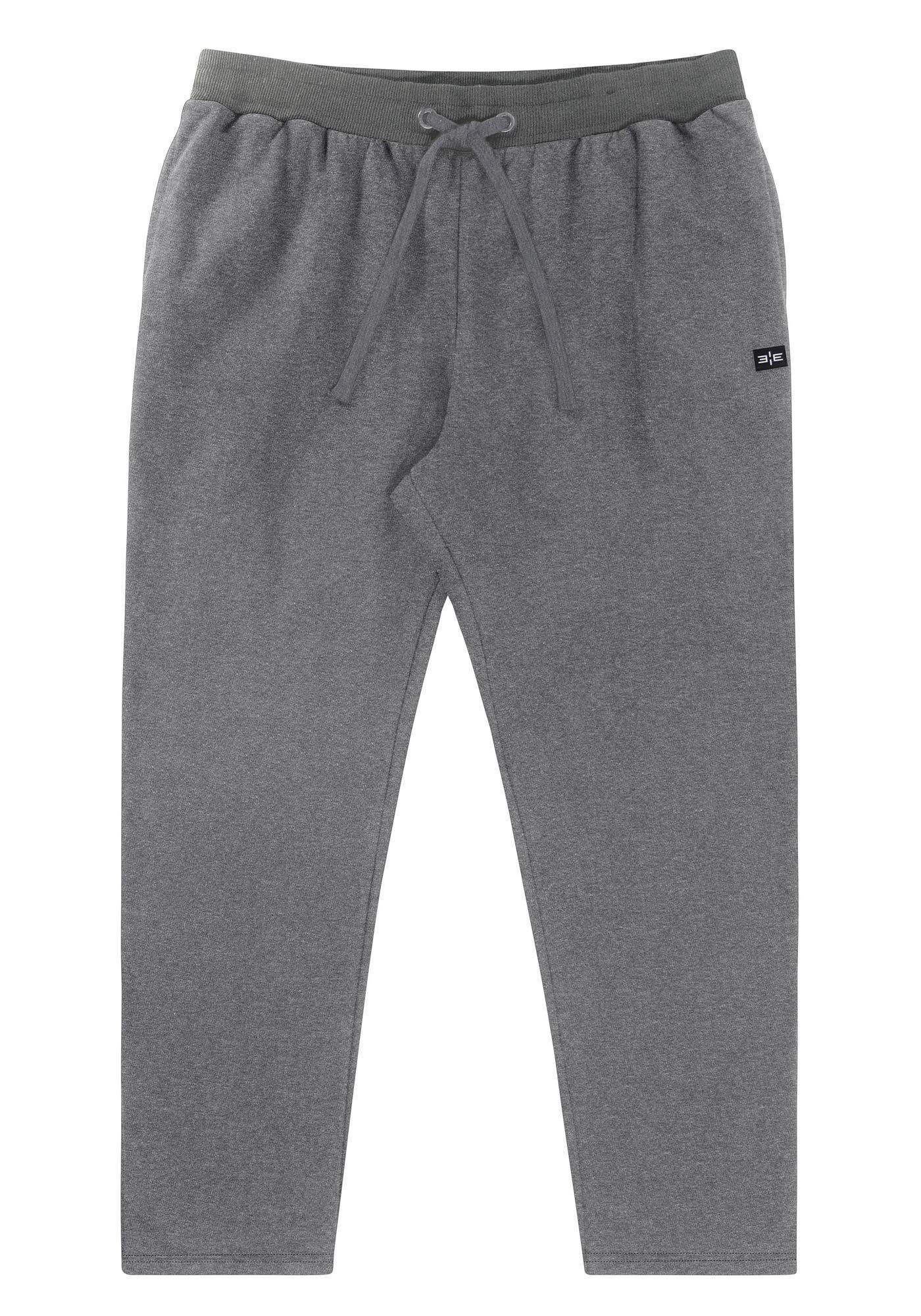 Cal&ccedil;a em Moletom com Bolsos Big & Tall, MESCLA ESCURO, large.