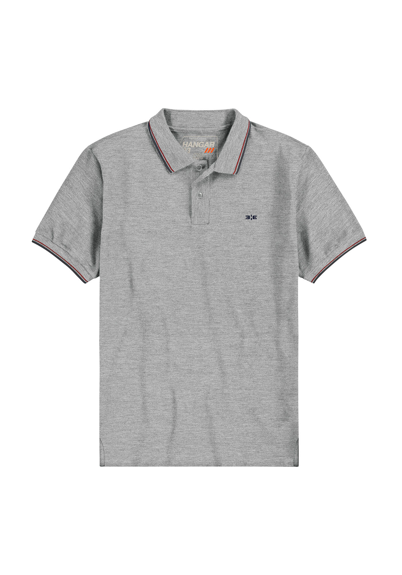 Camisa Polo Masculina Cl&aacute;ssica Piquet, MESCLA MEDIO, large.