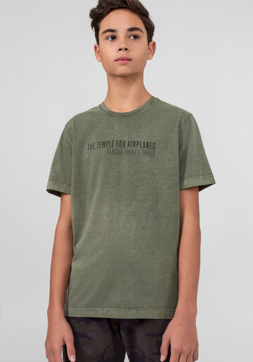 Camiseta Juvenil Estonada com Estampa, VERDE ROBUST, large.