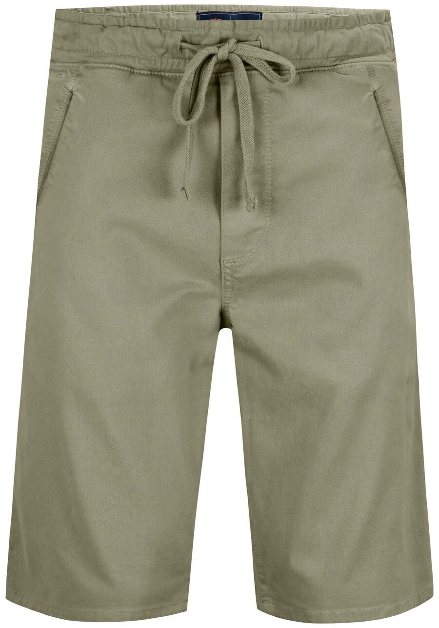 Bermuda Jogging Com Bolsos Em Sarja Denim Malha, VERDE EUCALIPTO. Bermuda Jogging Com Bolsos Em Sarja Denim Malha, VERDE EUCALIPTO, large.