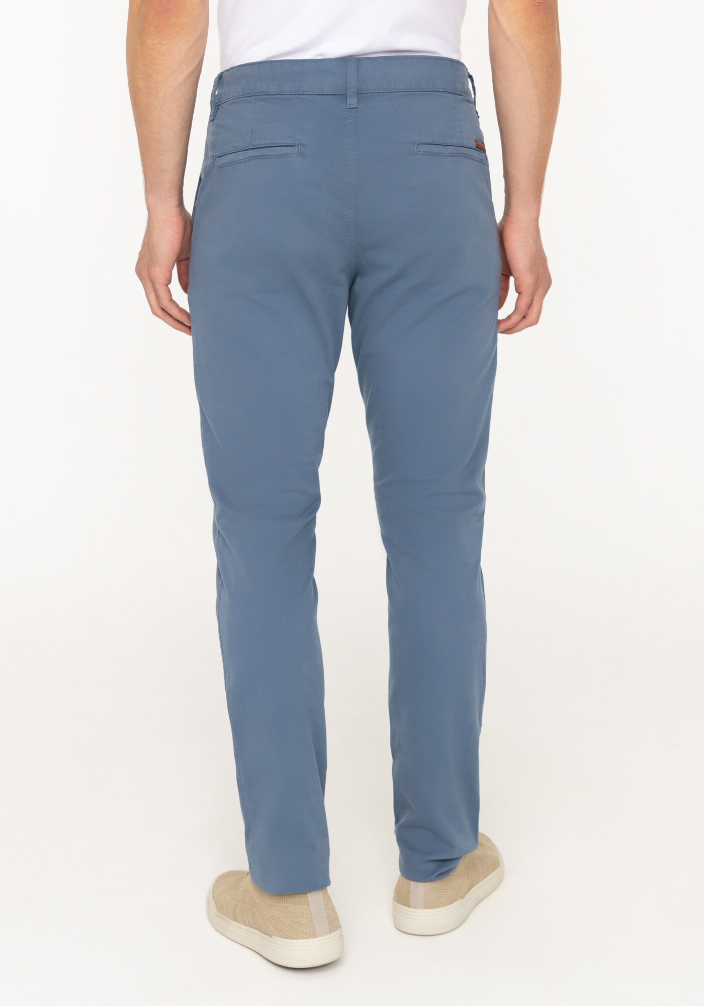 Cal&ccedil;a Slim Turbofan Em Sarja Com Elastano, AZUL SEED, large.