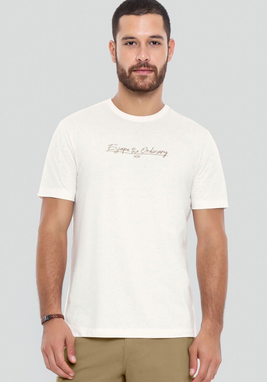 Camiseta Masculina em Malha Linho Tal Pai Tal Filho, BRANCO OFF WHITE. Camiseta Masculina em Malha Linho Tal Pai Tal Filho, BRANCO OFF WHITE, large.