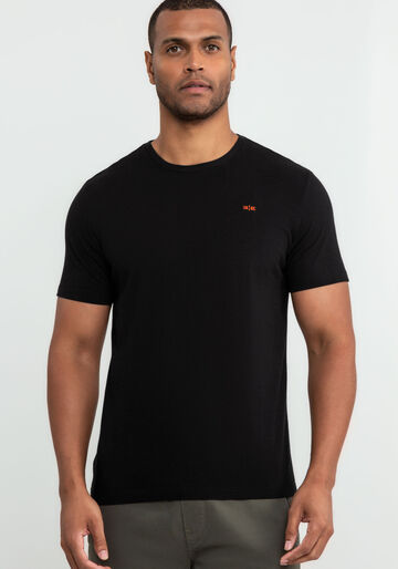 Camiseta Masculina Clássica em Malha, PRETO REATIVO. Camiseta Masculina Clássica em Malha, PRETO REATIVO, large.