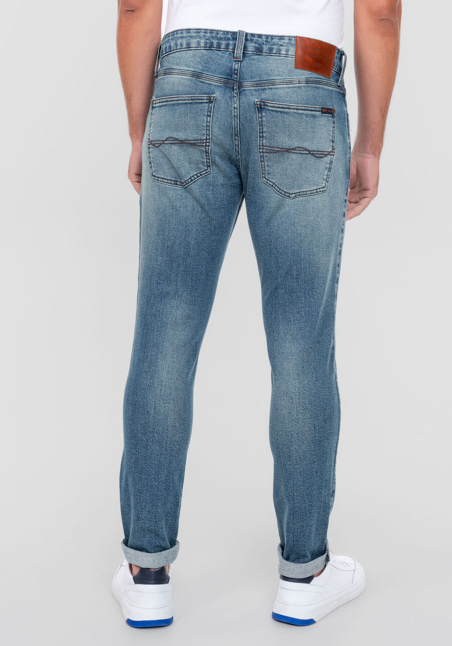 Calça Jeans Masculina Skinny Estonada, JEANS, large.
