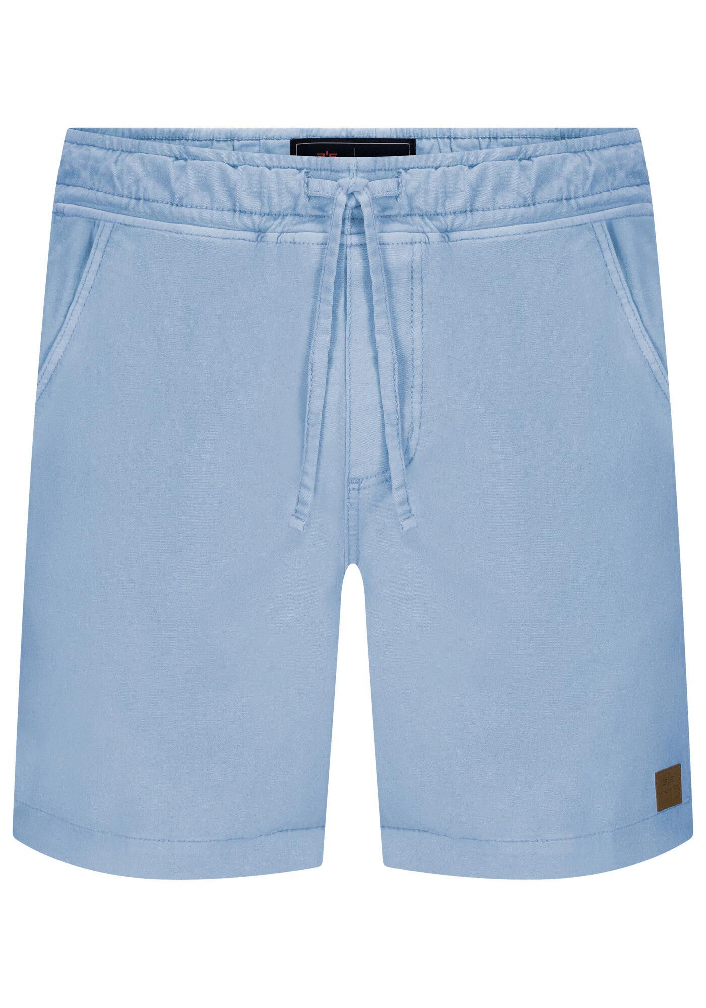 Shorts Jogging Com Bolsos Em Sarja Estonada, AZUL BRUMA, large.