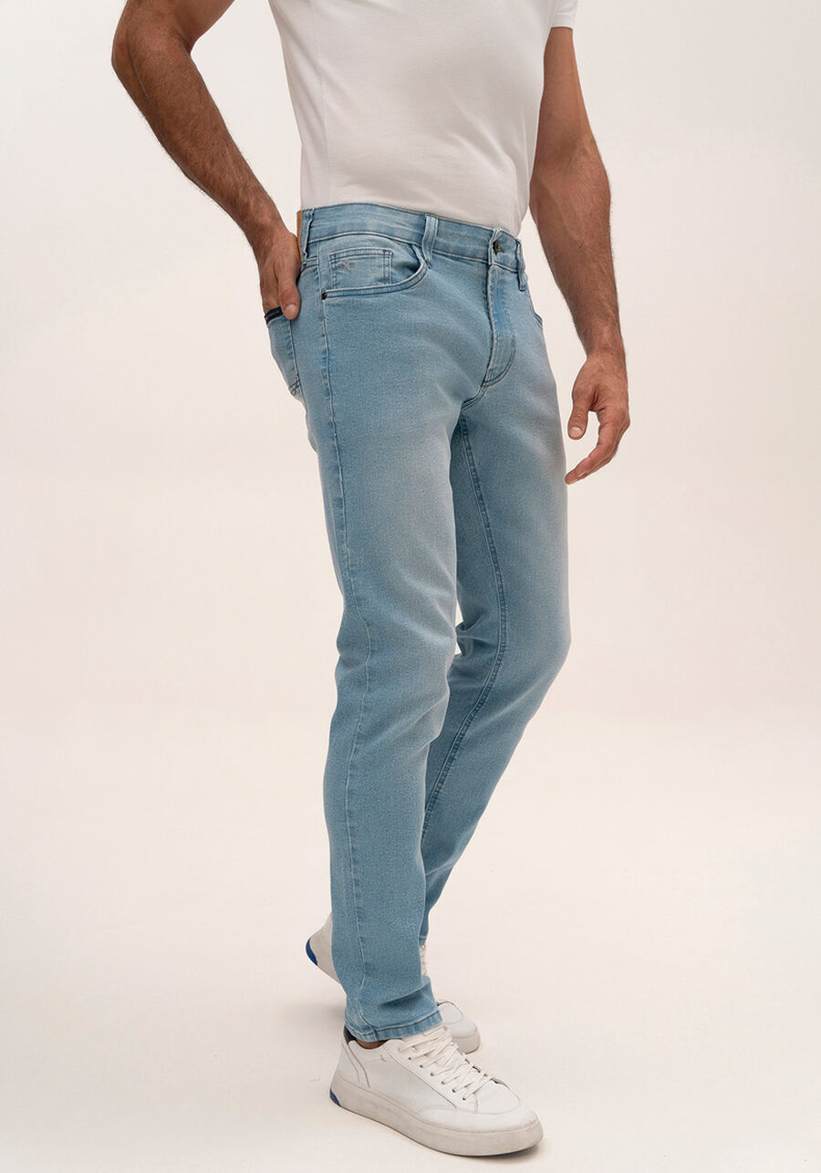 Calça Jeans Masculina Slim Estonada com Elastano, JEANS. Calça Jeans Masculina Slim Estonada com Elastano, JEANS, large.