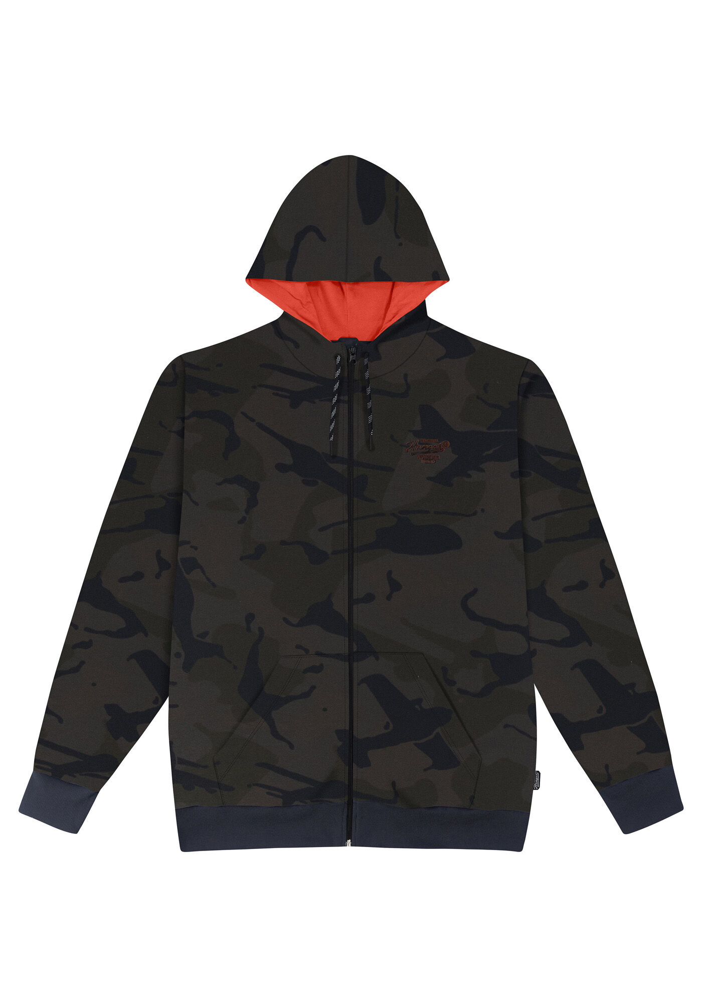 Jaqueta camuflada com capuz em sarja clearance