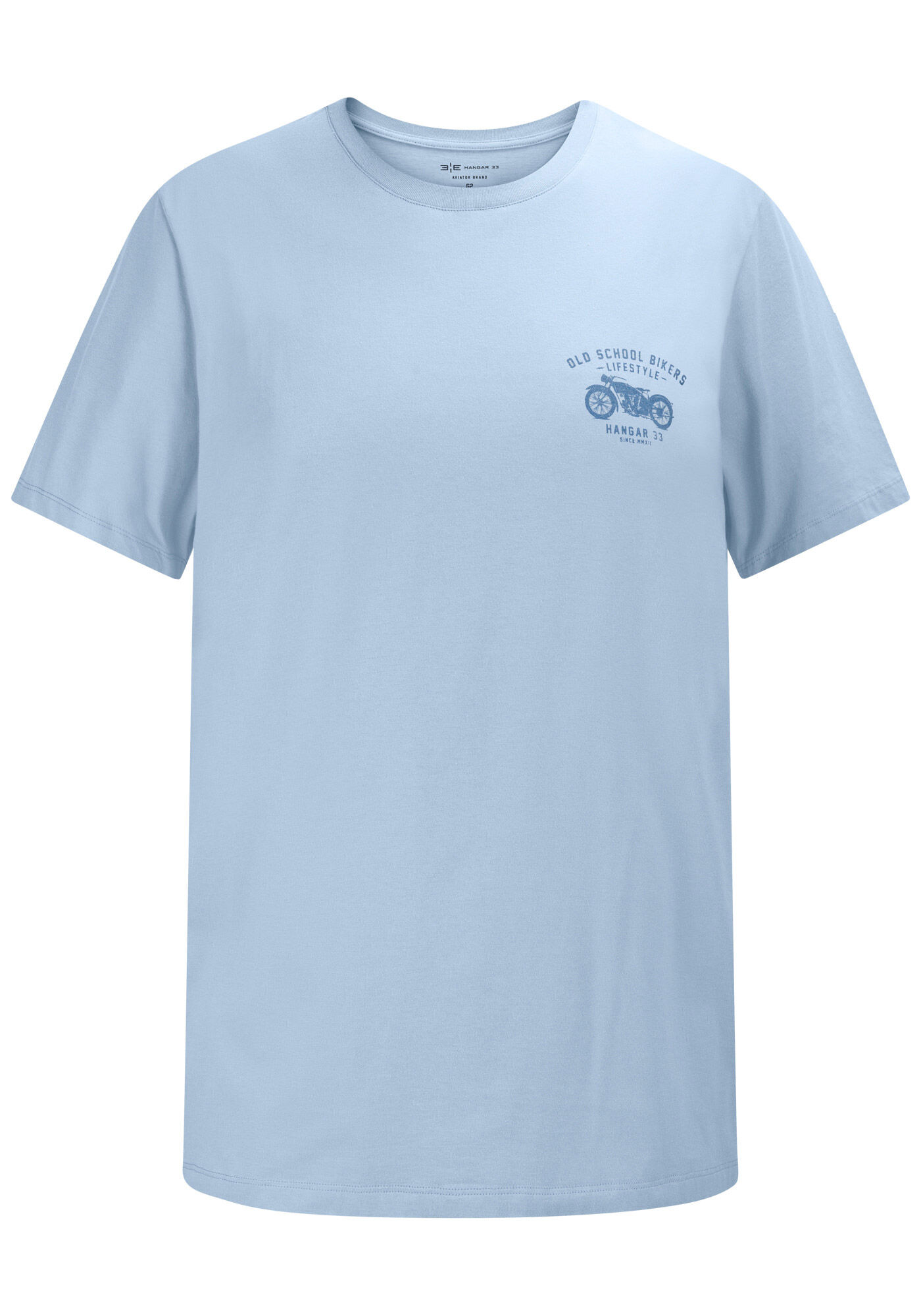 Camiseta Masculina Big & Tall em Malha com Estampa, AZUL BRIGHT, large.