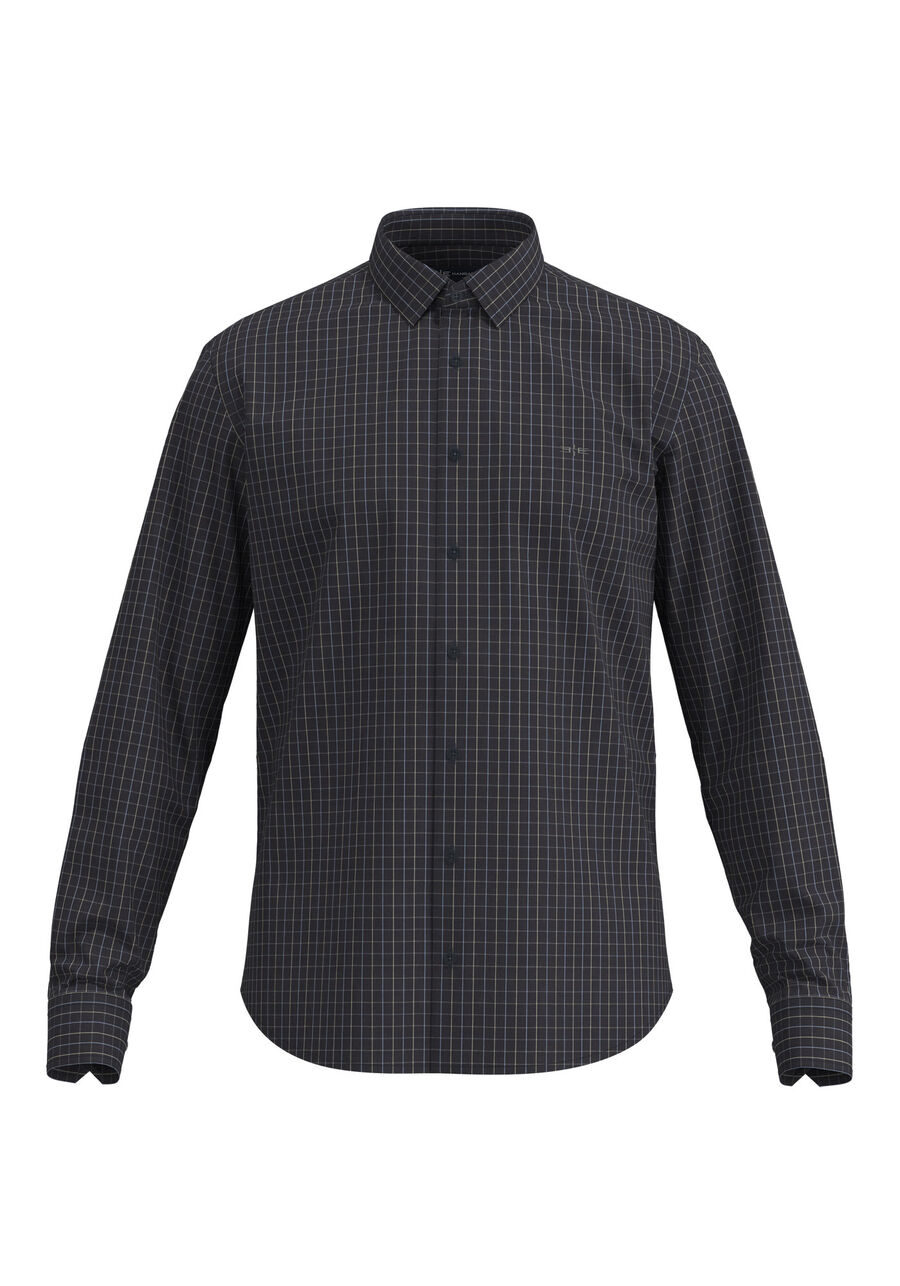 Camisa De Mangas Longas Slim Fit Em Algodão Mercerizado, MARINHO ACTION. Camisa De Mangas Longas Slim Fit Em Algodão Mercerizado, MARINHO ACTION, large.