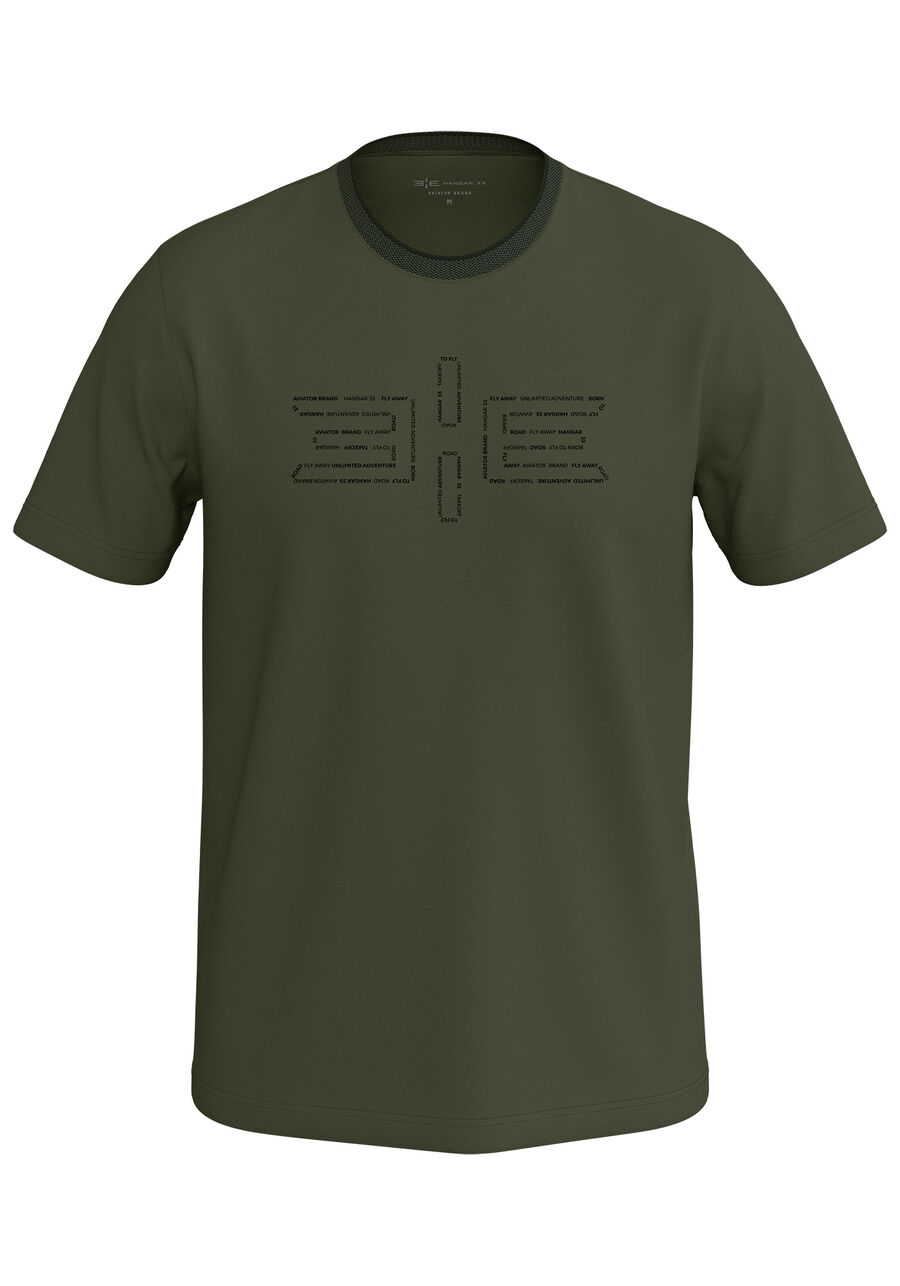 Camiseta Masculina em Malha com Estampa Hangar, . Camiseta Masculina em Malha com Estampa Hangar, , large.