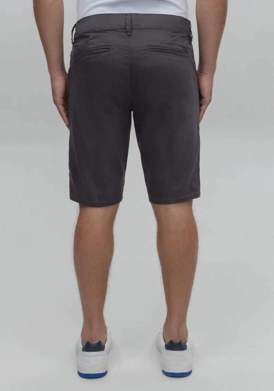 Bermuda Sarja Masculina Reta Não Desbota, CINZA NOTI. Bermuda Sarja Masculina Reta Não Desbota, CINZA NOTI, large.