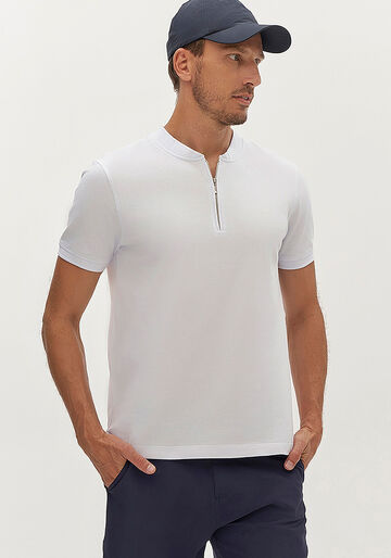 Camisa Gola Padre Masculina em Malha Piquet, BRANCO. Camisa Gola Padre Masculina em Malha Piquet, BRANCO, large.