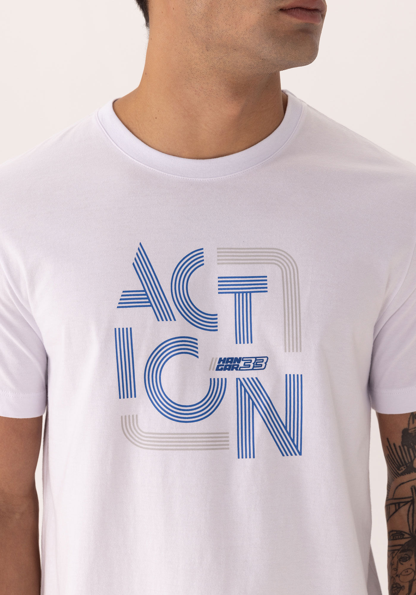 Camiseta Com Estampa Em Meia Malha De Algod&atilde;o, BRANCO, large.